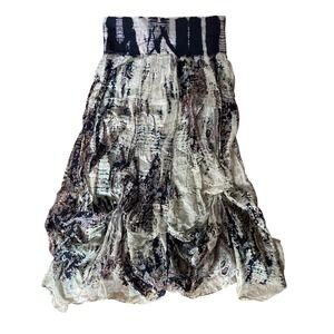 Solitaire Los Angeles Maxi Skirt Tie Dye Boho Ruffled Tiered Womens L